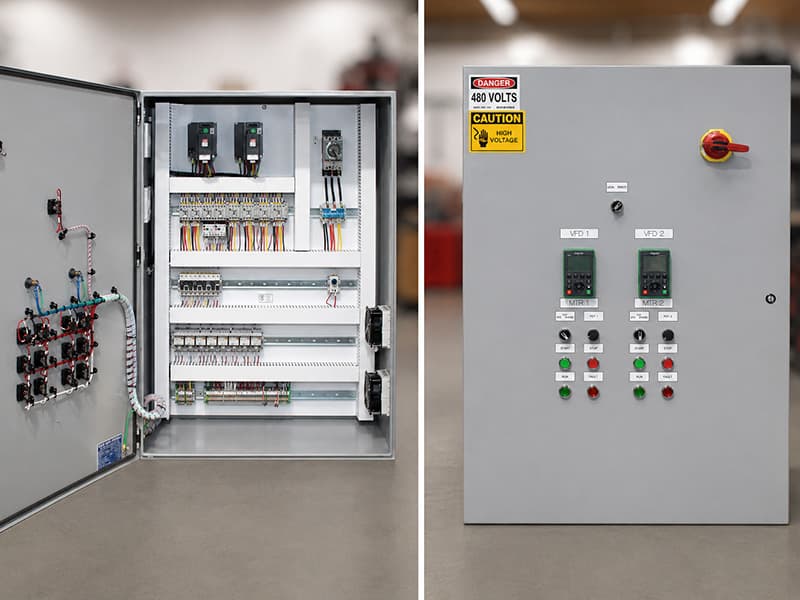 PowerAire duplex custom VFD panel